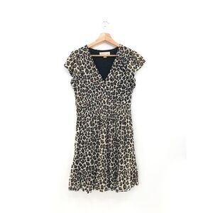 MICHAEL KORS Cheetah Ruffled Print Mini Dress‎